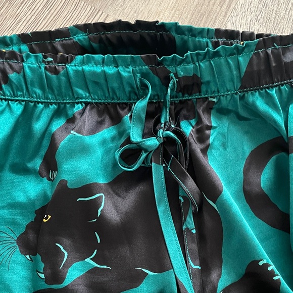 Teal and Black Panther Print Pajama Set - Picture 5 of 5